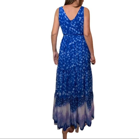 NWT DKNY Tie-Dye Chiffon Sleeveless Maxi Dress 12 - Picture 6 of 13